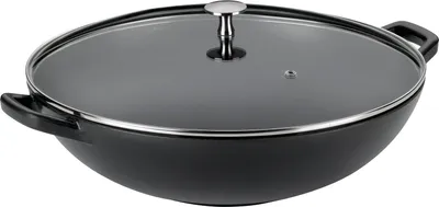 Produktbild von kela Wok Calido Gusseisen 4,0l H17cm Ø36cm, schwarz