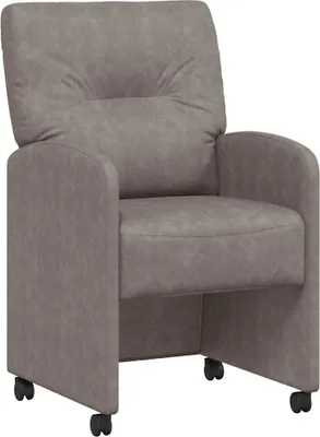 Produktbild von vidaXL Esszimmerstühle mit Rollen 2 pcs Grau 57 x 67 x 95 cm