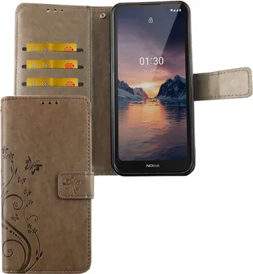 Produktbild von Nokia 1.3 Handy Hülle Schutz Tasche Cover Flip Case Kartenfach Grau