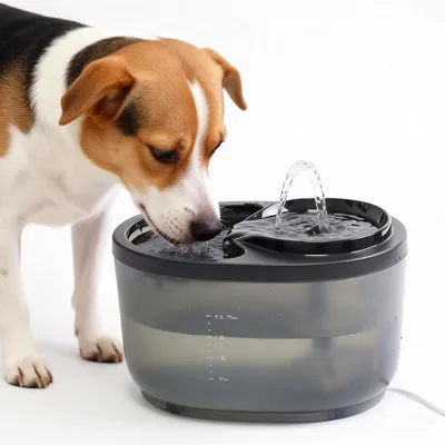 Produktbild von Trinkbrunnen 2.3 L, Katzen Trinkbrunnen, Haustier-Wasserspender, Automatisch Leise mit LED-Licht, Wasserspender