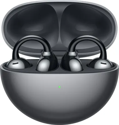 Produktbild von Huawei FreeClip Kopfhörer Schwarz mit Doppelmagnettreiber, kabellos