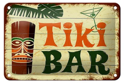 Produktbild von Blechschild Spruch 18x12cm TIKI Bar Cocktail