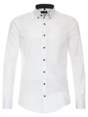 Produktbild von Redmond - Slim Fit - Herren Langarm Hemd in verschiedenen Farben (231710130), Größe:L, Farbe:Weiß(0)