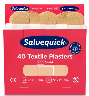 A box of Salvequick textile plasters.