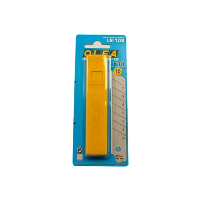Produktbild von OLFA LB 10B 18mm 10 Klingen, Kunststoffbox in Blister