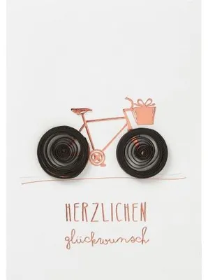 Produktbild von Räder Design Karte Glückwunschkarte Rad Herzlichen Glückwunsch