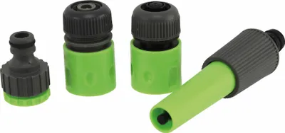 Image de Kit Arrosage 4 Pièces Lance + 3 raccords 1/2" 15mm réglables Jardin irrigation KINZO