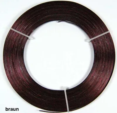 Produktbild von Aluminium Flachdraht brandy - 04 - 5,00 mm 1,00 mm 10 m 130 g