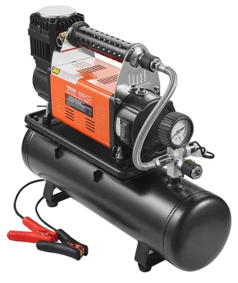 Immagine prodotto di Compressore d'aria - Pompa per pneumatici - Gonfiatore per pneumatici - Compressore - Arancione - Serbatoio da 6 litri