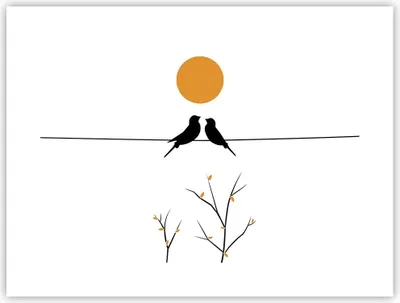 Produktbild von Poster - Poster ohne Rahmen - Bild Vögel Sonne - 40x30 cm - Wand Bild - Wanddeko - Wandbilder - Kunstposter - Wandposter - Bilder - Kunstdruck - Wanddekoration - Wandbild - P2XAA40x30-4772