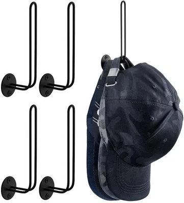 Productafbeelding van Unyqoos® 4-delige set roestvrijstalen wandhaken (L-vorm) – ruimtebesparende garderobehaakjes voor hoeden, sjaals en accessoires, inclusief schroeven