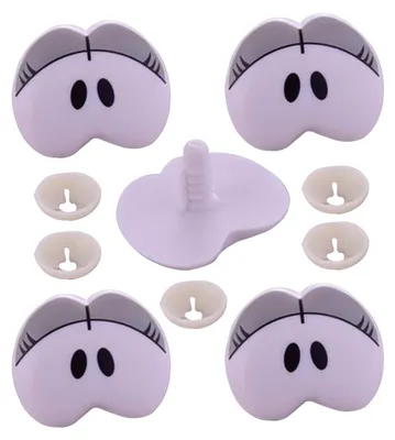 5 Sicherheits-Augen Cartoon Comic Manga für Puppen Kuscheltiere Teddies Amigurumies 40 x 33 mm