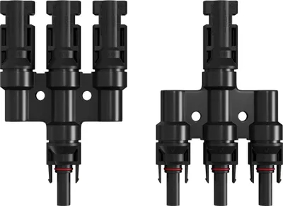 Produktbild von MC4 T Adapter 3/1, IP67, 1500 V, schwarz, 2er Pack