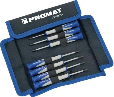 Productafbeelding van Gereedschapsset voor fijnmechanica, 7-delig, met TORX® PROMAT schroevendraaiers