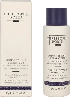 Zdjęcie produktu dla Christophe Robin Night Recovery Monoi Oil with White Lotus Flower Regenerujący olejek do włosów, 92 ml