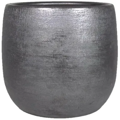 Produktbild von Floran Pflanztopf Mira - Keramik - schwarz - 24 x 22 cm