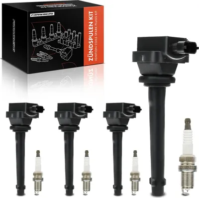 Produktbild von Frankberg 4x Zündspule+4x Zündkerze für Nissan Micra II K11 1.0L 1.4L 2000-2002
