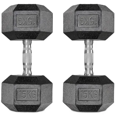 Obrázek produktu pro Šestihranné činky YL-26, 2 x 15 kg, černé
