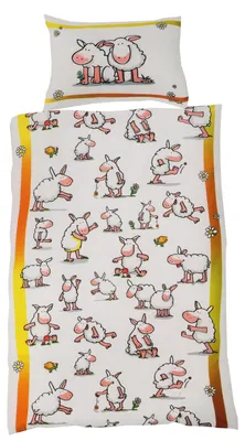 Produktbild von Kinder Bettwäsche Garnitur aus Baumwolle - Schaf x cm