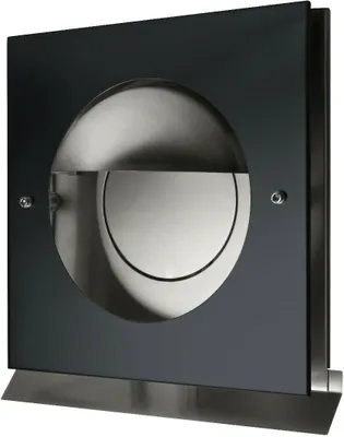 Produktbild von Küchenabluftgitter Abluftgitter Dunstabzugsgitter Edelstahl mit Rückstauklappe schwarz DN 125