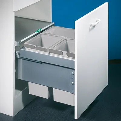 Produktbild von Naber, Cox® Base 1T 500-3. Abfallsammler, hellgrau, Höhe 360 mm - Mülleimer