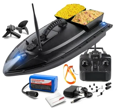 Produktbild von Futterboot iUni FB01, 5200mAh, 2 Köderbehälter, 1.5kg, 200m