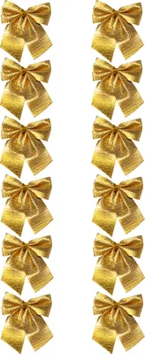 Produktbild von Oblique Unique Geschenkschleifen Deko Schleifen für Geschenke Tüten Zuckertüte Weihnachten Geschenkdeko - gold