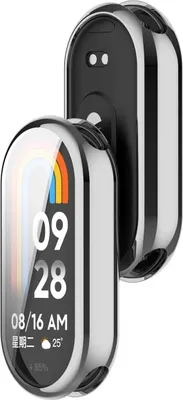 Produktbild von Schutzhülle für Xiaomi Smart Band 10, Bizon Case Watch Felipe, Silber