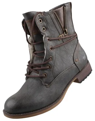 Image de Mustang Damen Stiefelette gefüttert Grau
