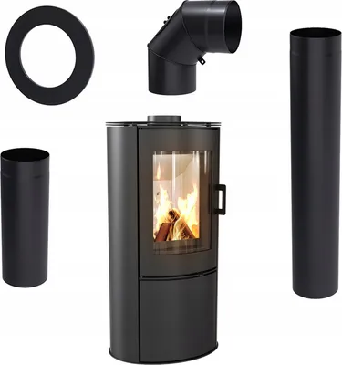 Produktbild von Kaminofen aus Stahl AB S/DR Ø 150 5,5 kW mit Zubehör
