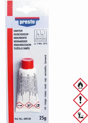 Obrázek produktu pro Presto tužidlo pro polyesterové tmely a pryskyřičné výrobky červené 25g