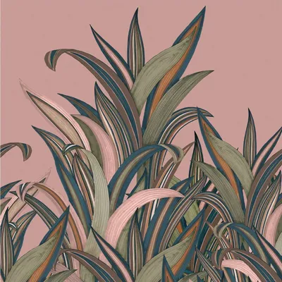 Produktbild von Fototapete 542219 Vliestapete Botanical Dschungel 200 x 280 cm Rasch Selection Rosa Grün