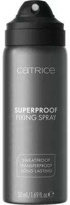 Produktbild von CATRICE Superproof Fixing Spray, Makeup-Fixierspray, 50 ml, Feuchtigkeitsspendend, Jeder Hauttyp, 24 h, DIMETHYL ETHER, ALCOHOL DENAT., AQUA (WATER), ACRYLATES COPOLYMER, TRIETHYL CITRATE, AMINO...