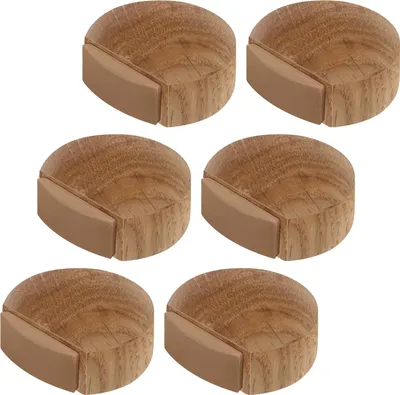 Produktbild von Famanu Türstopper aus Holz selbstklebend - 6 Stück