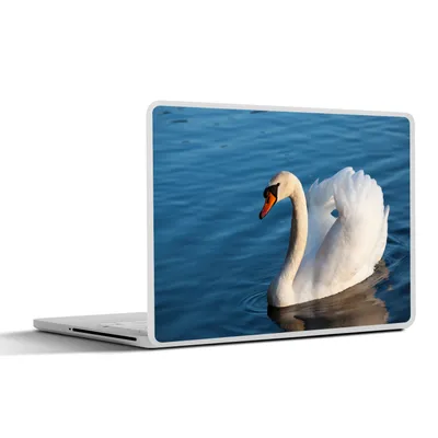 Produktbild von MuchoWow® Laptop Aufkleber Sticker Cover Schwan - Wasser - Vogel - Weiß 30x22 cm - Laptop-Sticker