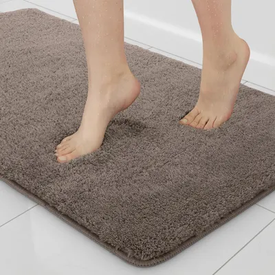 Zdjęcie produktu dla Dariana Kieselgur – mata łazienkowa Comfort 60 x 100 cm, beżowa – antypoślizgowa mata łazienkowa z diatomitu, szybkoschnąca