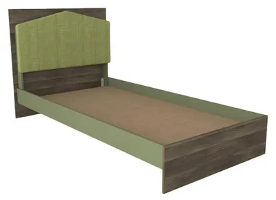 Produktbild von Bett Jugendzimmer Kinderbett Grün Komfortabel Betten Möbel 100x200 Kinderzimmer