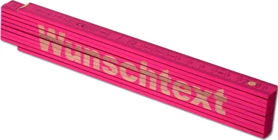 Produktbild von TE-Trend Zollstock Pink 2 Meter Maßstab Gliedermaßstab Laser Gravur Spruch Vatertag Muttertag Mama Geburtstag Wunschtext 20 Zeichen