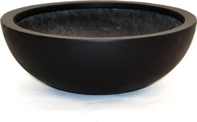 Produktbild von Elegant Einrichten | Pflanzkübel | Fiberglas | schale | rund | D55xH19cm | elegant schwarz-matt.