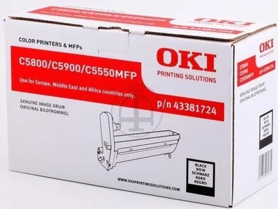 Produktbild von OKI 43381724, Original, C5800, C5900, C5550MFP, 20000 Seiten, Laserdrucken, Schwarz, Schwarz