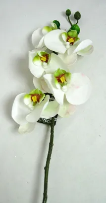 Produktbild von 1 Kunstblume Orchidee Phalaenopsis weiß ca.58 cm
