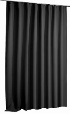 Produktbild von Verdunklungsvorhang Uni schwarz 270 x 245 Kräuselband