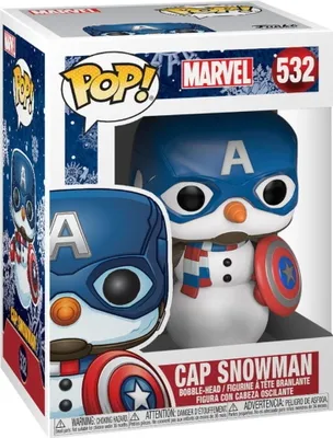 Produktbild von Marvel: Holiday - Captain America Cap Snowman 532 - Funko Pop! - Vinyl Figur