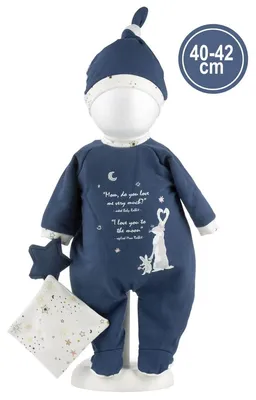 Productafbeelding van Llorens M741-12 Babybadje voor pop, geschikt voor baby-poppen van 40-42 cm, met accessoires