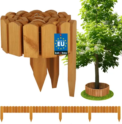 Immagine prodotto di KOTARBAU® Staccionata in Legno per Giardino 200x10cm Recinzione Giardino Esterno in Legno Colore Rovere Steccato per Giardino