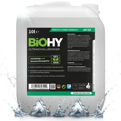 Produktbild von BiOHY Ultraschallreiniger + Auslaufhahn, Ultraschallreiniger Konzentrat, 10 l