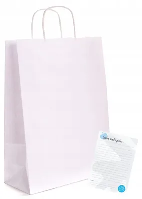 Produktbild von Torby Pro Weiße Papierbeutel 24x10x32cm 150 Stück Einkaufstaschen