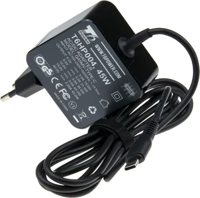 Obrázok produktu pre Univerzálny napájací adaptér pre notebooky T6, USB-C, 45 W