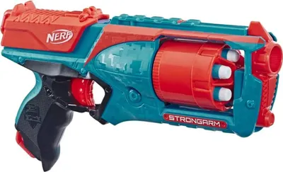 Zdjęcie produktu dla Nerf Elite Strongarm pomarańczowy blaster obrotowy bęben szybkostrzelny 6 rzutek Nerf Elite Darts