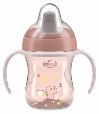 Zdjęcie produktu dla CHICCO Kubek treningowy z uchwytami różowy, 6m+